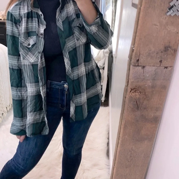 Torrid plaid button down shirt size 1X - Picture 1 of 8